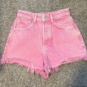 ZARA Pink Denim Shorts